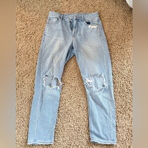 American Eagle Outfitters Light Blue Ripped Skinny Jeans